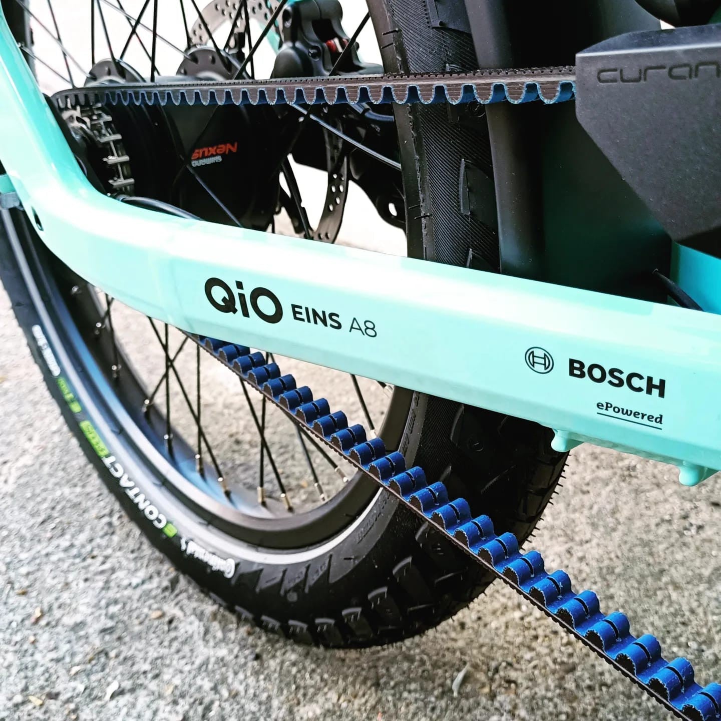 QiO Eins A8R Vélo compact électrique vert Nexus 8 vitesses