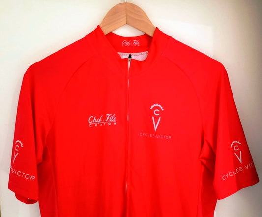 Maillot Cycles Victor x Chef de File (rose)