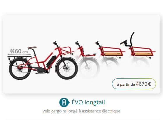 Oklö Evo Longtail (vélo cargo rallongé)