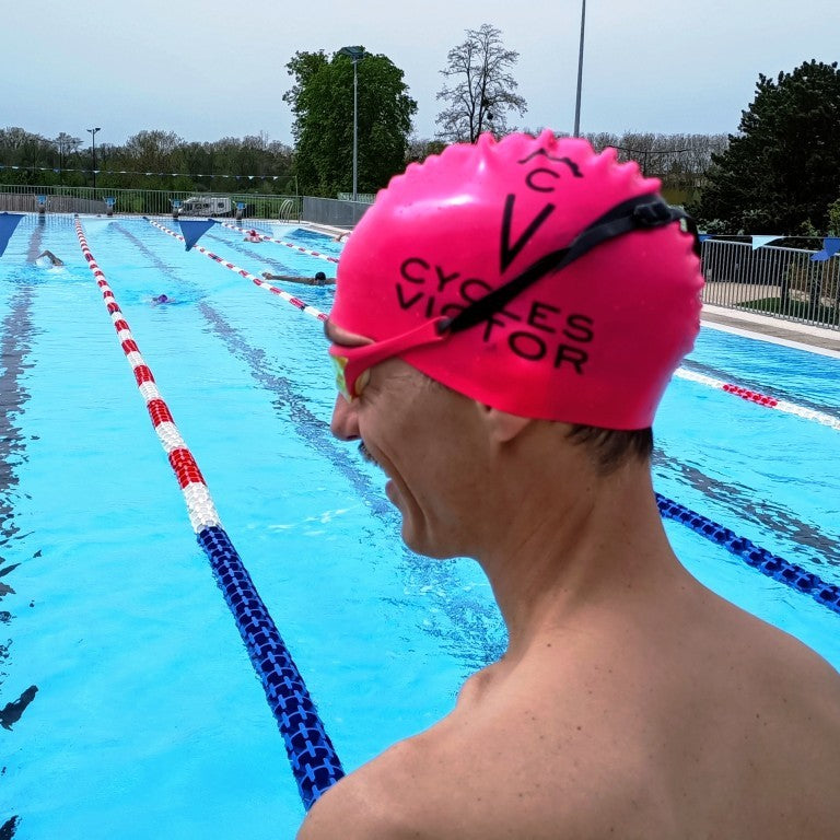 Bonnet de bain rose